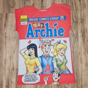 Rare 1985 Archie Comics Single Stitch Nightshirt Vintage Graphic Tee Dress 80s